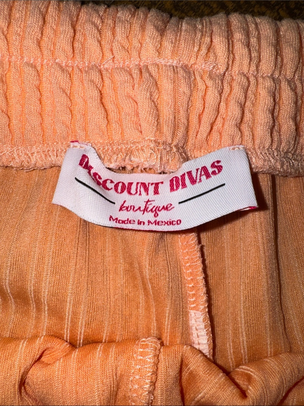 Discount Divas Womens Ribbed Top/Shorts in Peach  Sz XL - Picture 8 of 11